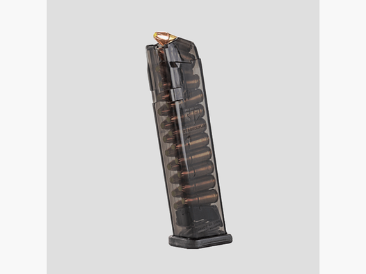 CARBON SMOKE SERIES, GLOCK 17,18,19,19X,26,34,45 - 22RD 9MM MAG (lgt 140mm) Comp Mag