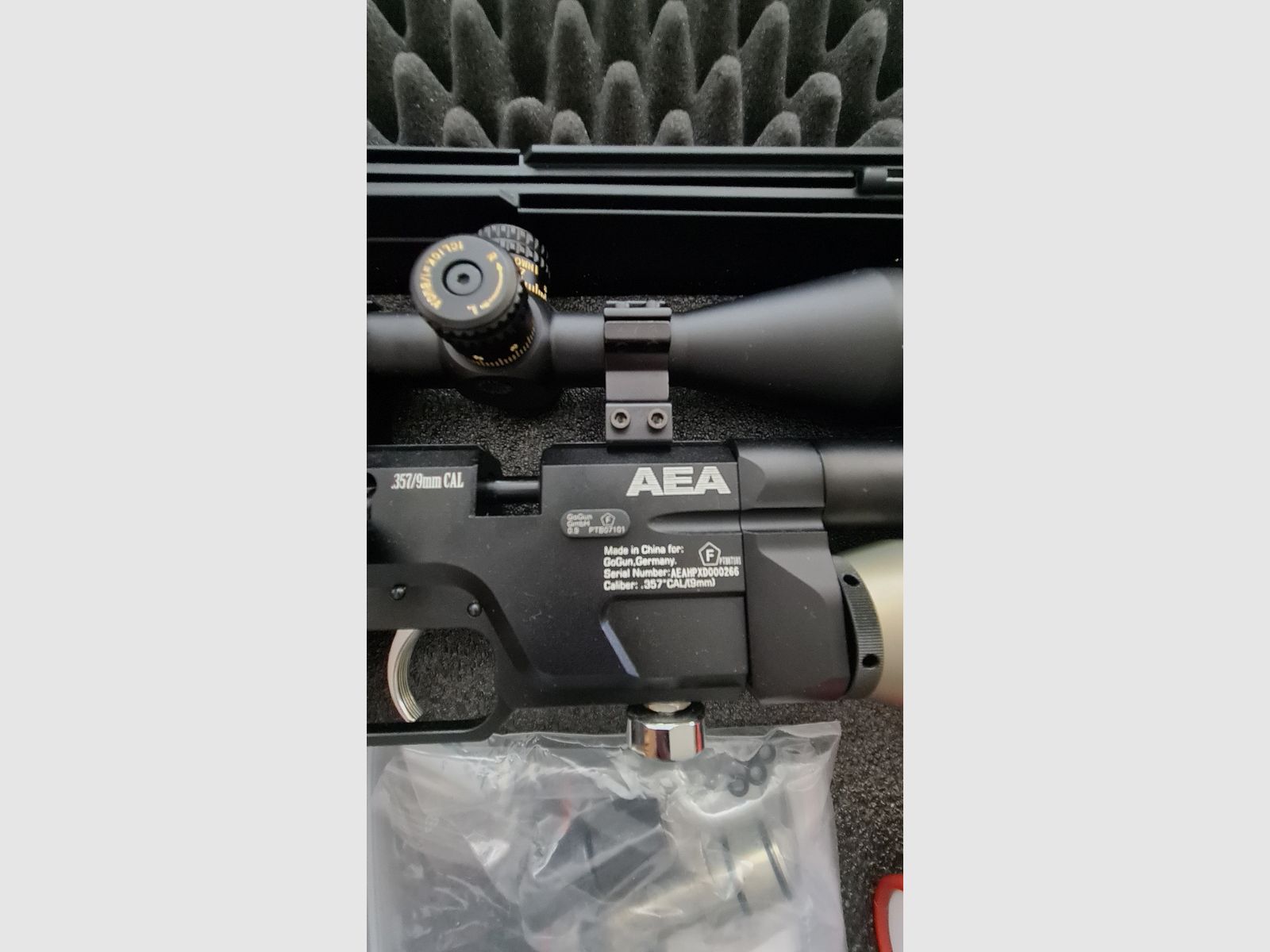 AEA Hpmax MK2 Cal.357/9mm inkl. Kompressor und sehr viel Zubehör *NEU*