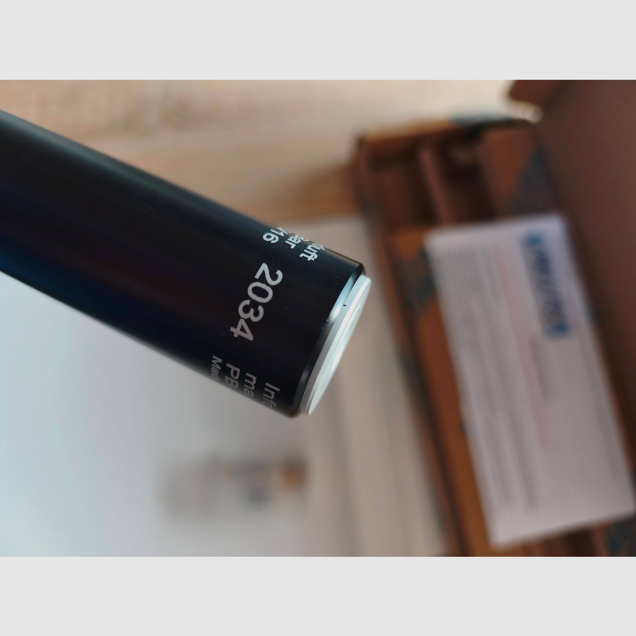 Cartucho de aire comprimido PRELUTEC para Walther LG 300 / LG 400 – Nuevo y sin usar – 250 Bar fabricación especial. Negro