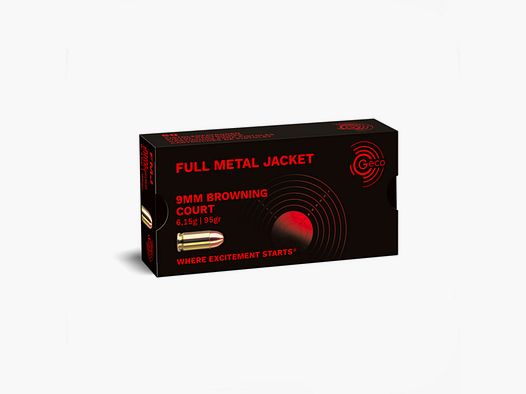 GECO – 9MM BROWNING COURT | 6,15g | 95gr | FULL METAL JACKET