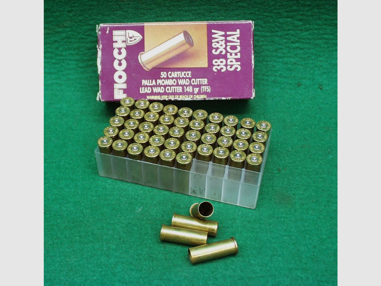 Fiocchi Hülsen Kal.38Special, gebraucht