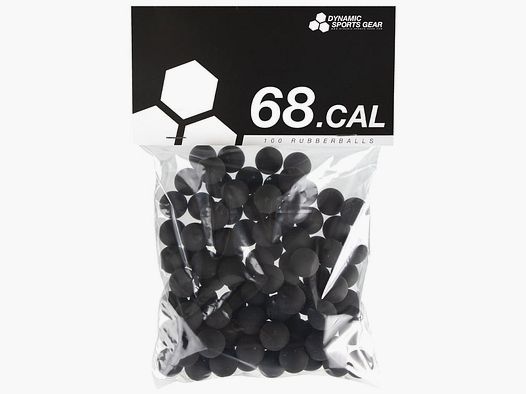 Cal. 68 Paintball Billes en caoutchouc / projectiles en caoutchouc (100 pièces) - NOIR