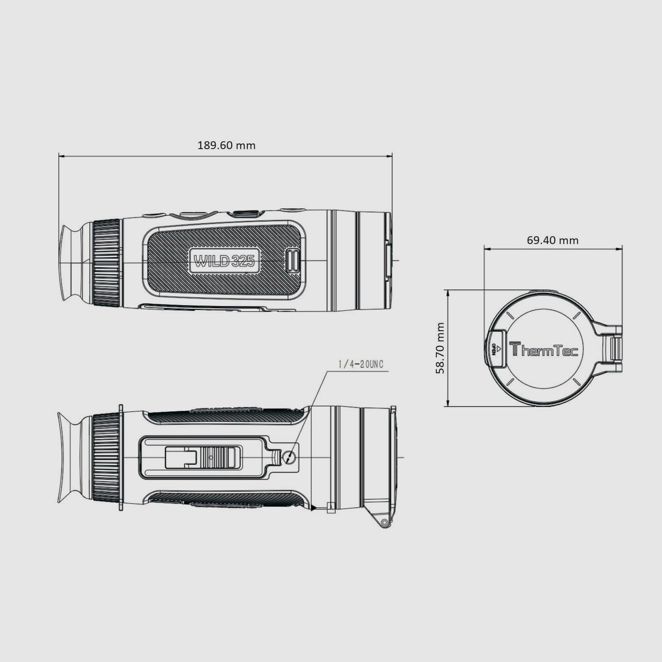 ThermTec WILD 325 25mm Linse 18 mk 384x288 Wärmebildkamera