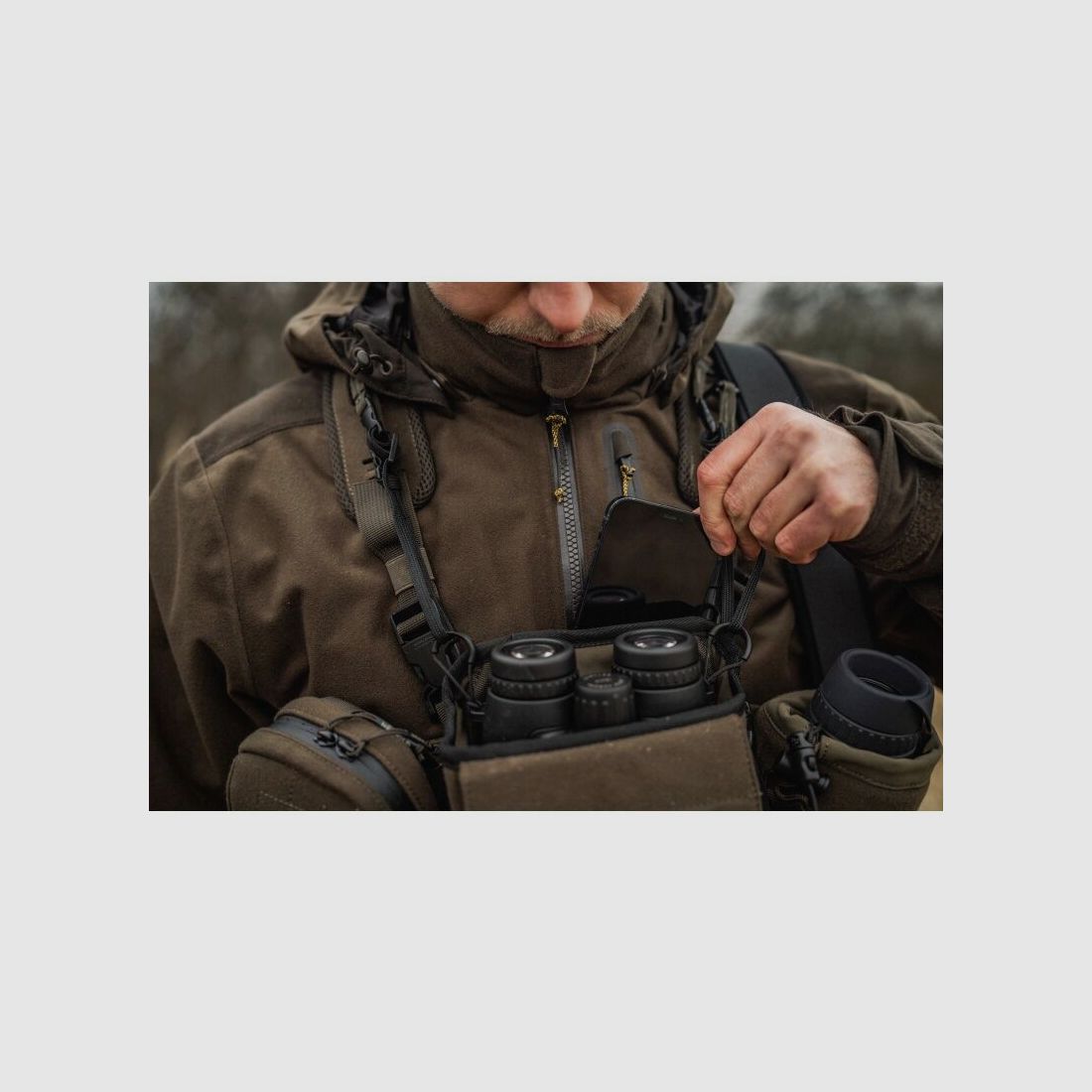 Härkila Fernglashalter Dark willow green One Size