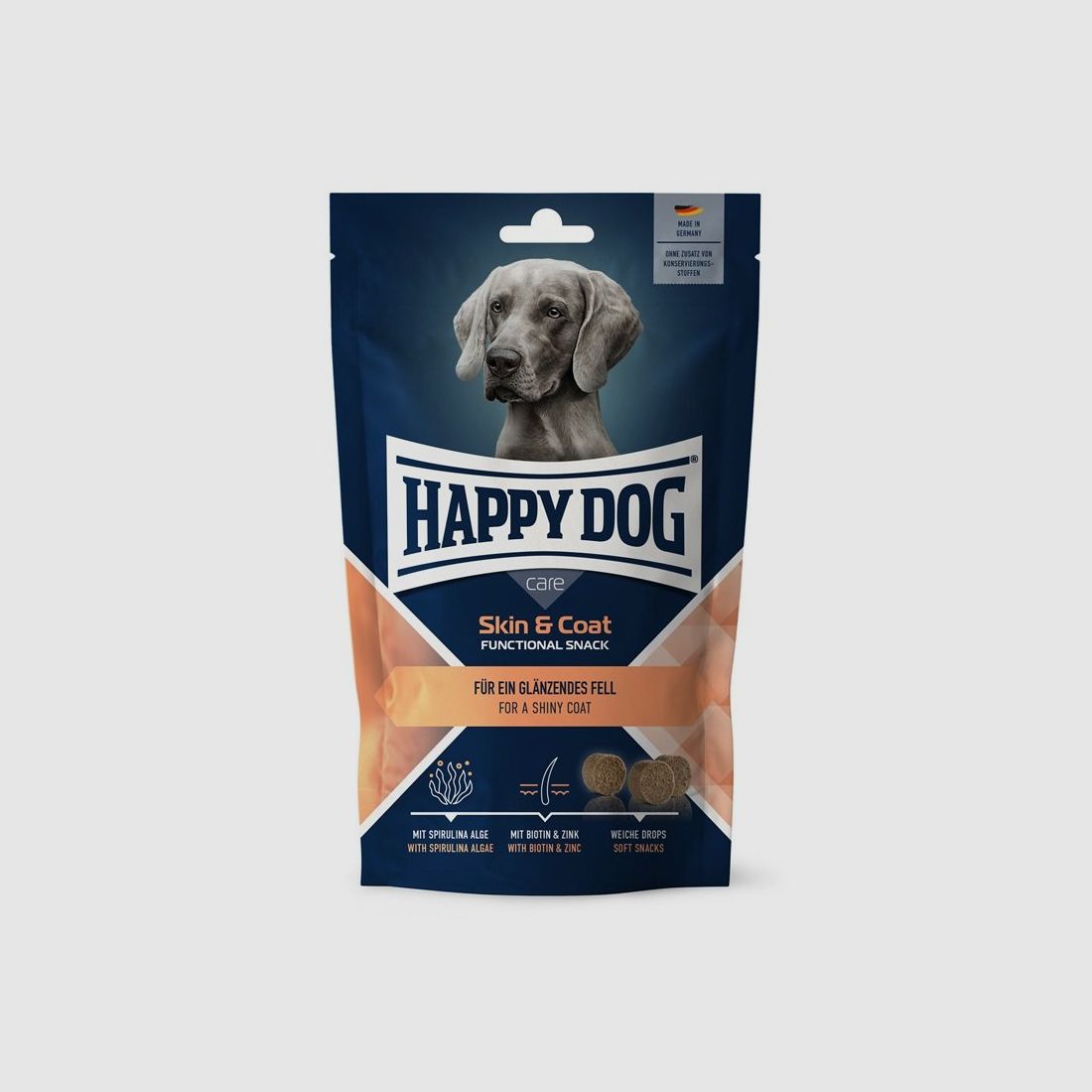 Happy Dog Hunde Snacks Snack Care Skin & Coat 100 g x 10 Stk.