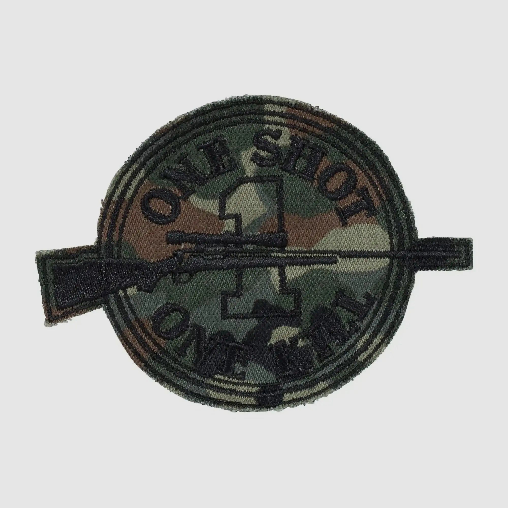 Insigne original de la Bundeswehr US Textile One Shot One Kill Flecktarn