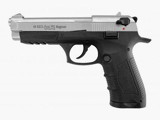 EKOL Firat P92 Magnum Nickel 9mm P.A.K. - Gas Signaal Schreckschusspistool