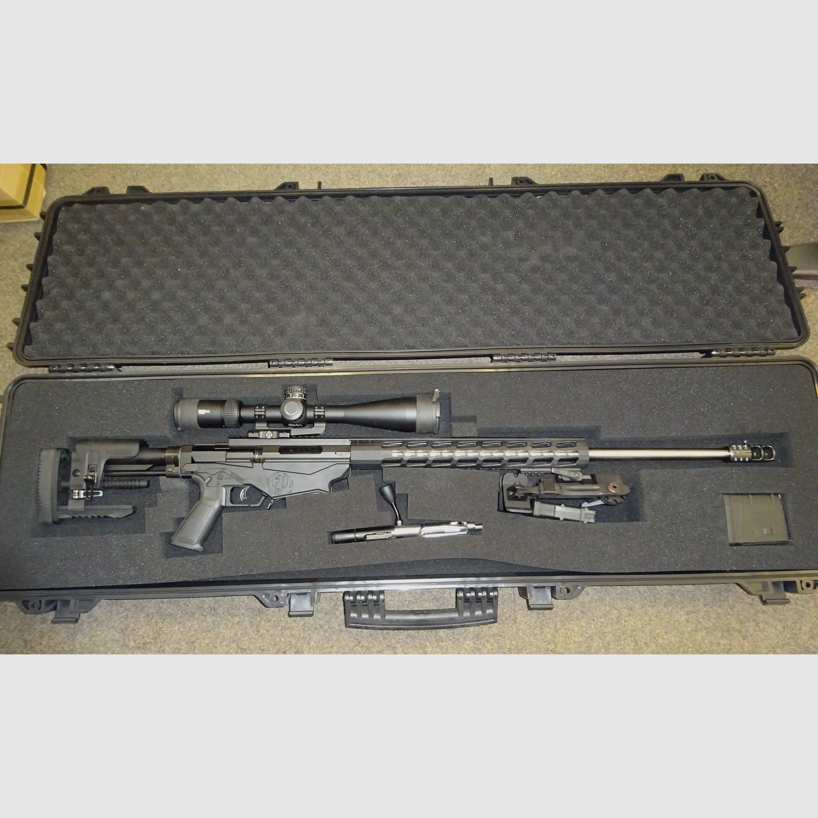 like new RUGER Precision Rifle RPR in 6,5mmCreedmoor + interchangeable barrel .308Win + scope VORTEX "ViperPST" 5-25x50