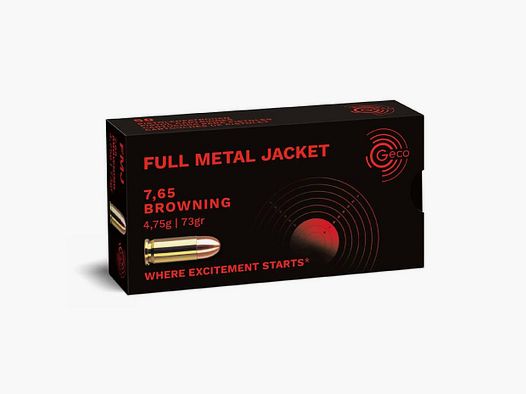 Geco 7,65 Browning Full Metal Jacket 4,75g/73gr 50 Stk.
