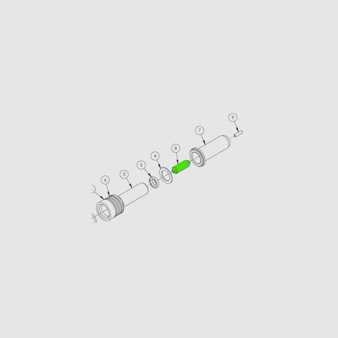 Z-RAM STEEL FIRING-PIN AND STEEL SCREW (STANDARD LENGTH) TCP FSC T8.1 T9.1 VKS