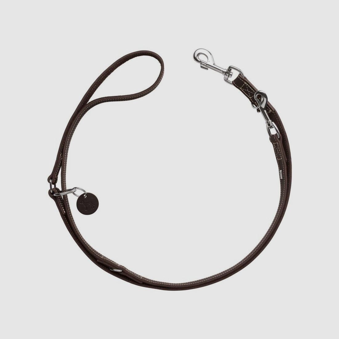 Hunter Adjustable Leash Aalborg Soft Vollrindleather Brown
