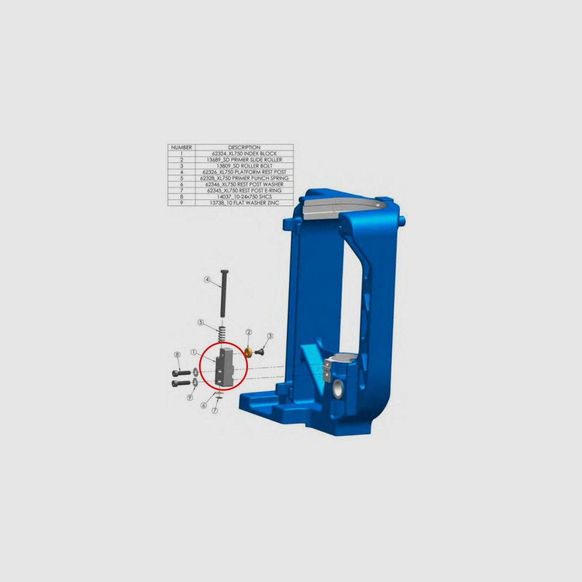 Dillon 62324 Indexblock für Dillon XL750, Bild 6 von 6