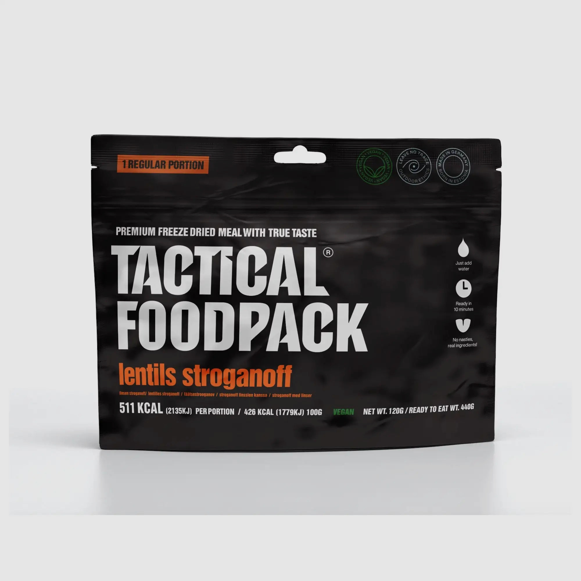 Tactical Foodpack Piatto Principale Stroganoff di Lenticchie