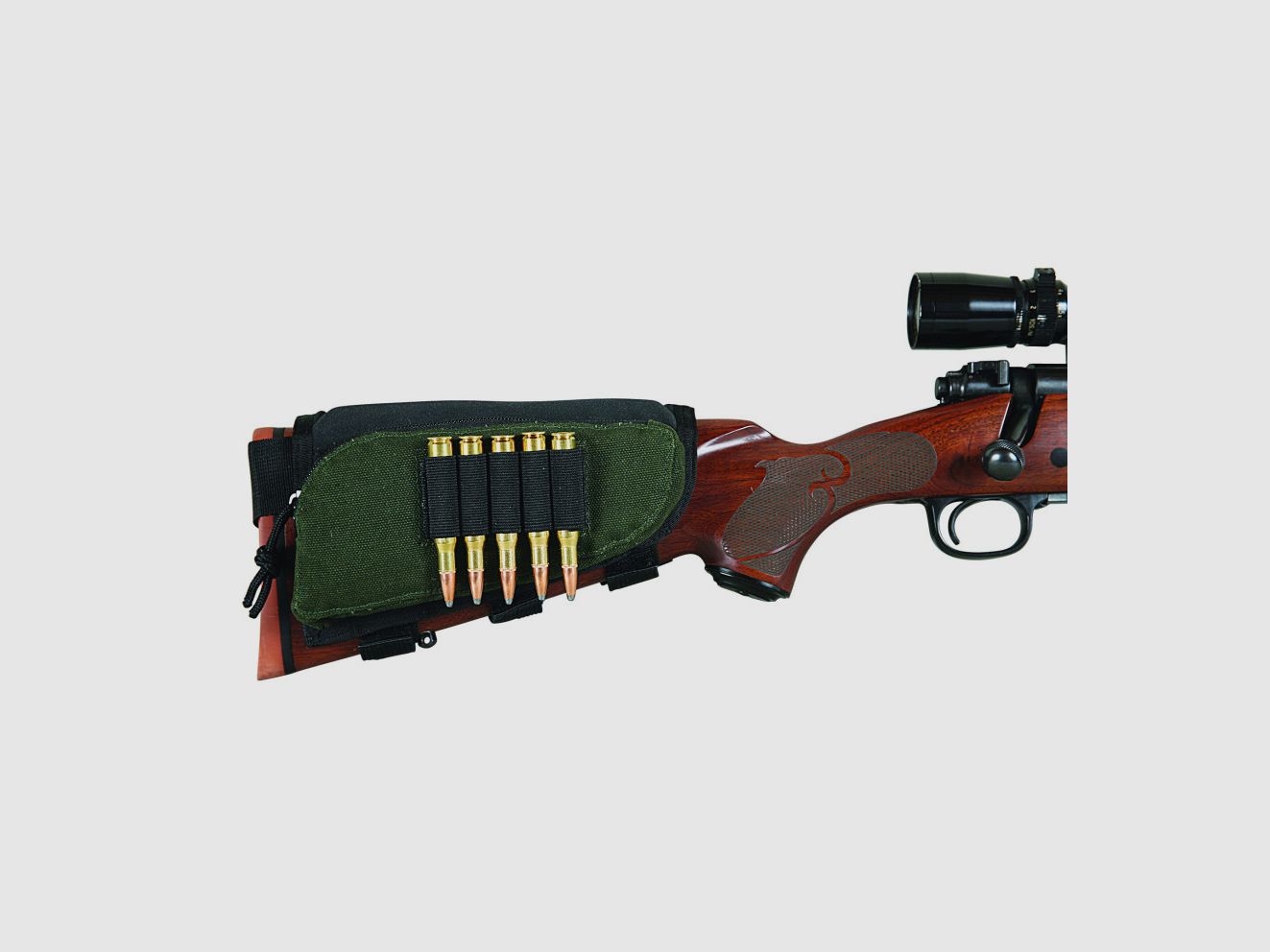 Cinturón de cartuchos con bolsillo para culata de rifle Allen