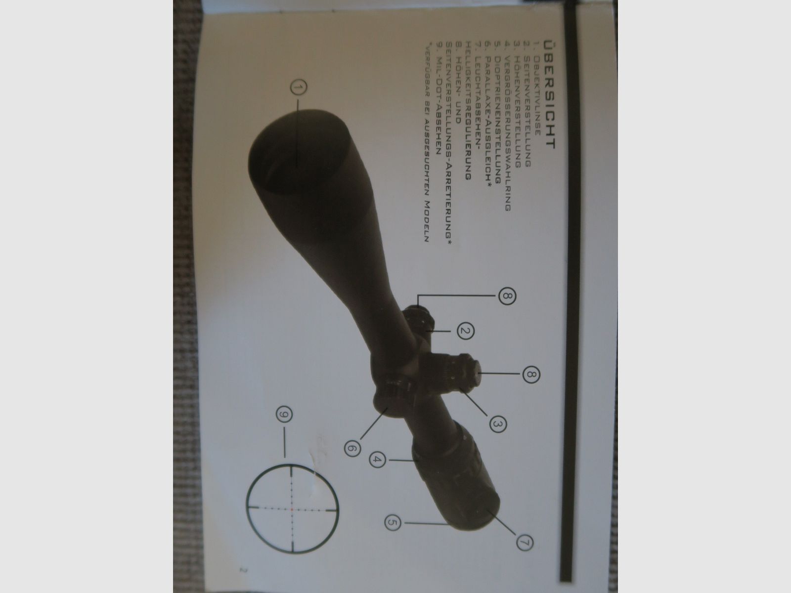 Zielfernrohr FALKE 8,5-25x50 mildot