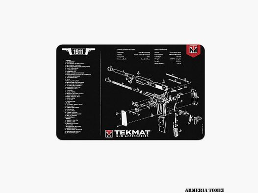 TEKMAT – 1911 SZARY MATA DO CZYSZCZENIA BRONI 28x43cm CZARNY