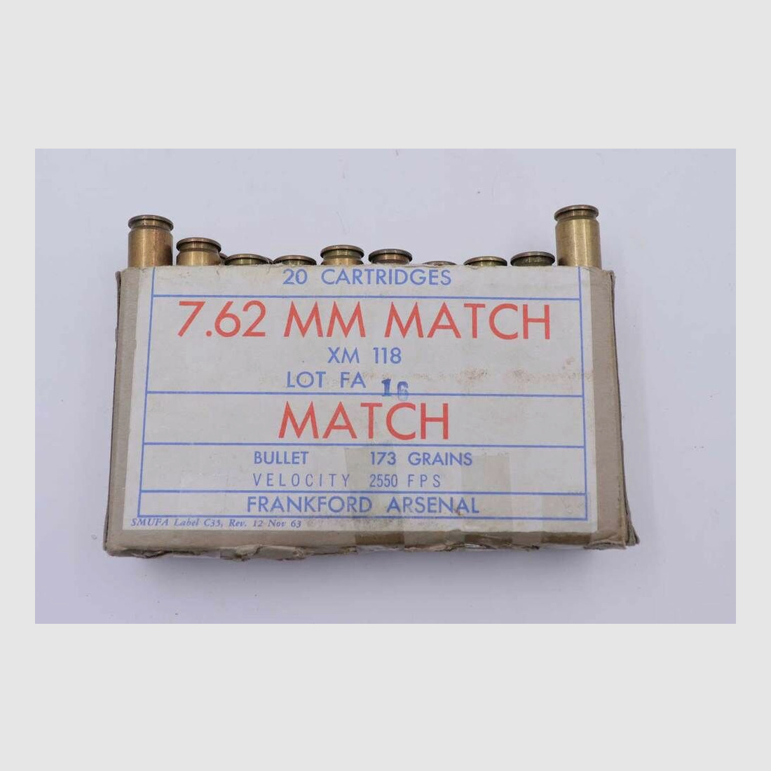 Frankfort Arsenal, USA Büchsenpatronen