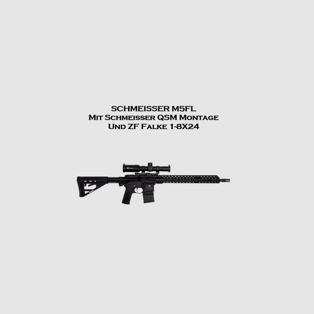 SCHMEISSER M5FL Mit Schmeisser QSM Montage Und ZF Falke 1-8X24 - NEU