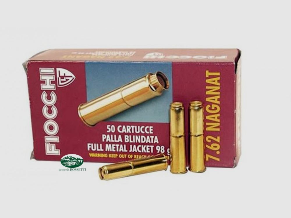 FIOCCHI Munition Kal. 7,62 Nagant FMJ 98gr.