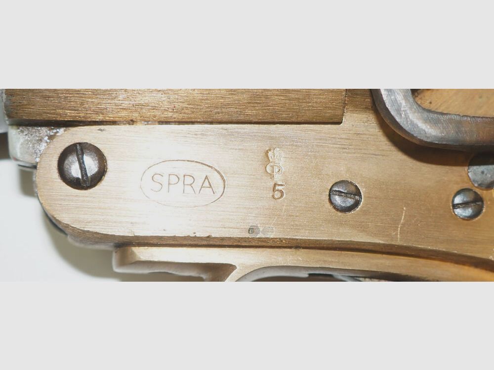 Schermuly Limited Rettungsleinenpistole, Schermuly Pistol Rocket Apparatus (SPRA), mit Trage- bzw. Haltegriff