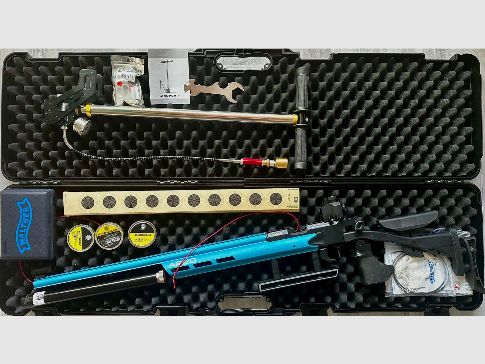 Hämmerli AR20 Pro Match luchtbuks – als nieuw – <500 schoten – met accessoires, afbeelding 1 van 3
