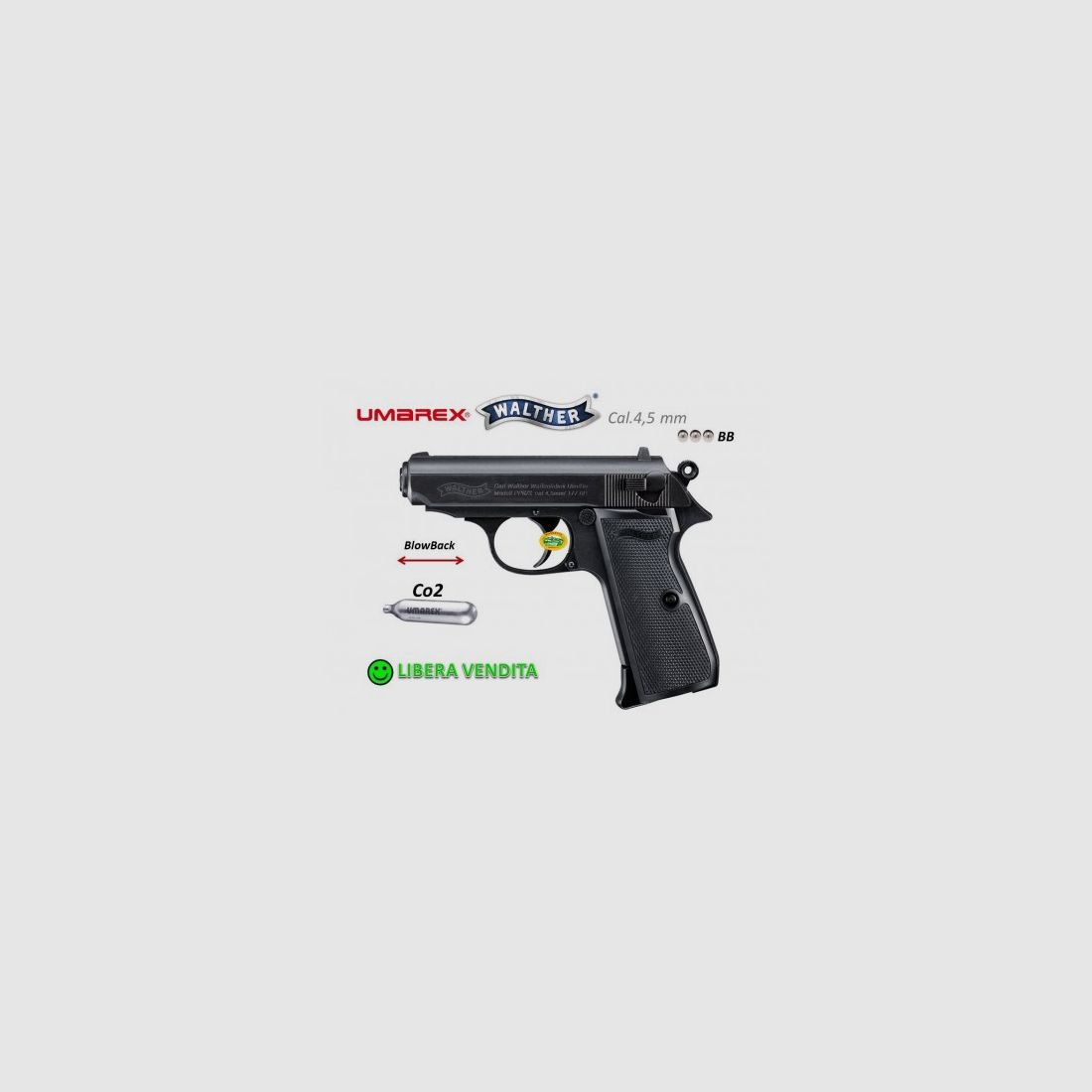 UMAREX WALTHER PPK/S CO2 cal.4.5