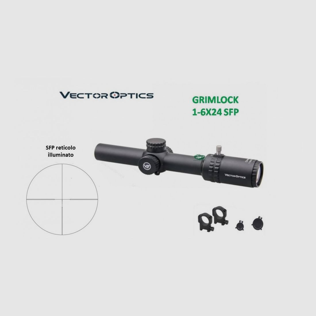 VECTOR OPTICS GRIMLOCK 1-6X24 SFP SCOC-13II