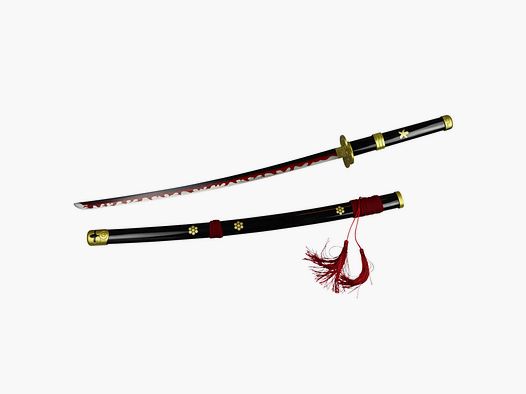Katana Enma noir Roronoa Zoro One Piece épée de samouraï émoussée