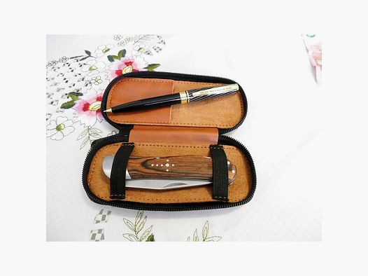 Laguiole Calmont L´Eclair Outdoor-Jagdmesser+Messer-Gürteltasche Klappmesser NEU