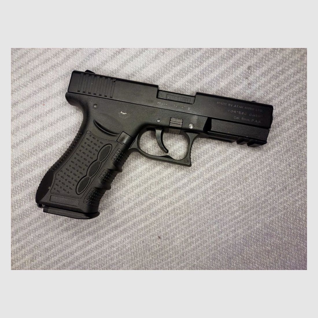 Zoraki 917 blank firing pistol 9mm P.A.K. (PTB 1023) with new First Strike Cordura custom fit holster.