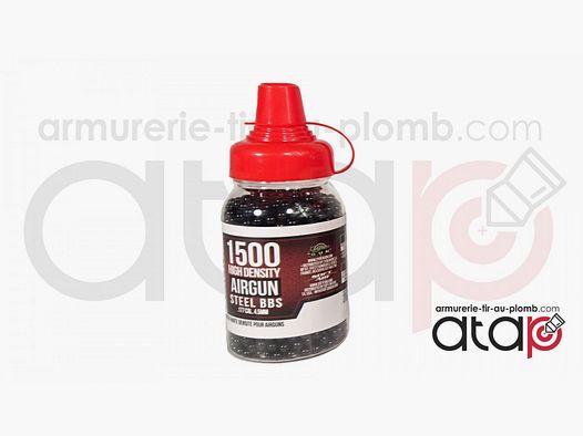 Schwarze Stahlkugeln Swiss Arms Biberon mit 1500 Kugeln 4,5 mm