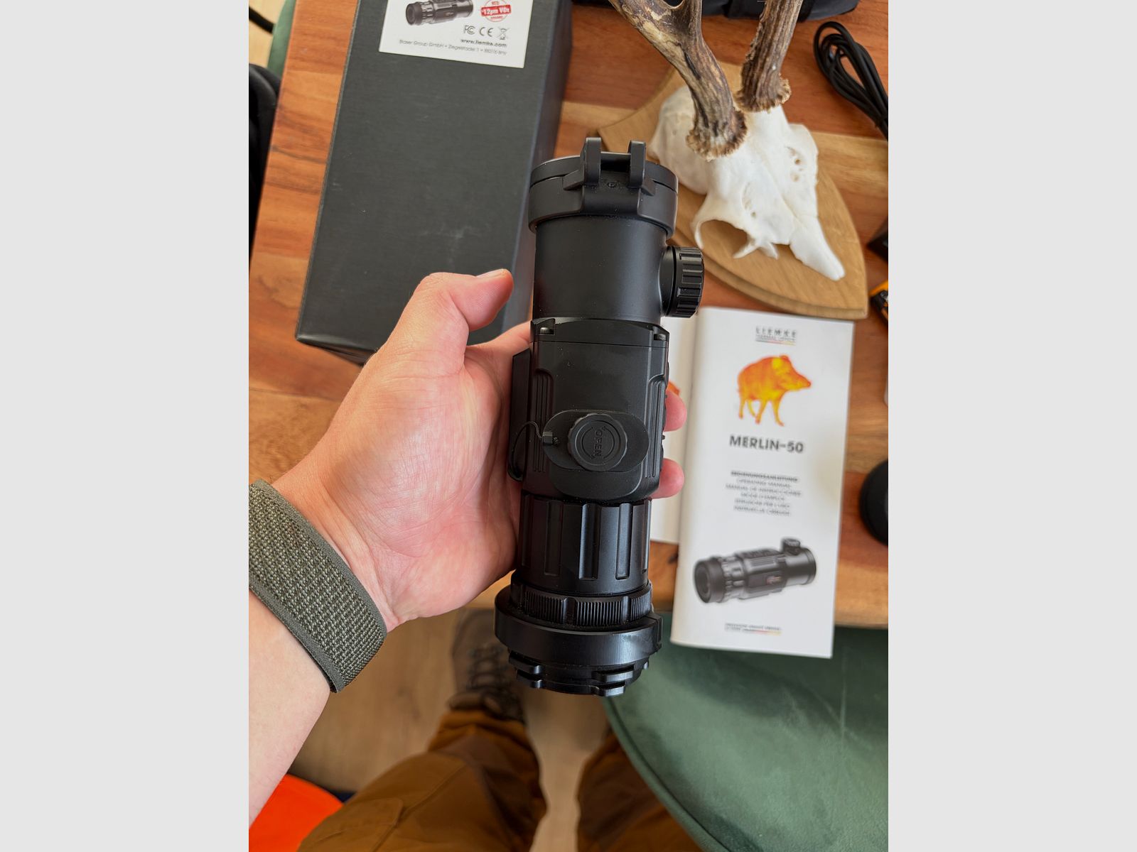LIEMKE MERLIN 50 V2 dispositivo térmico frontal | estado TOP | 6 baterías + accesorios completos, imagen 4 de 9