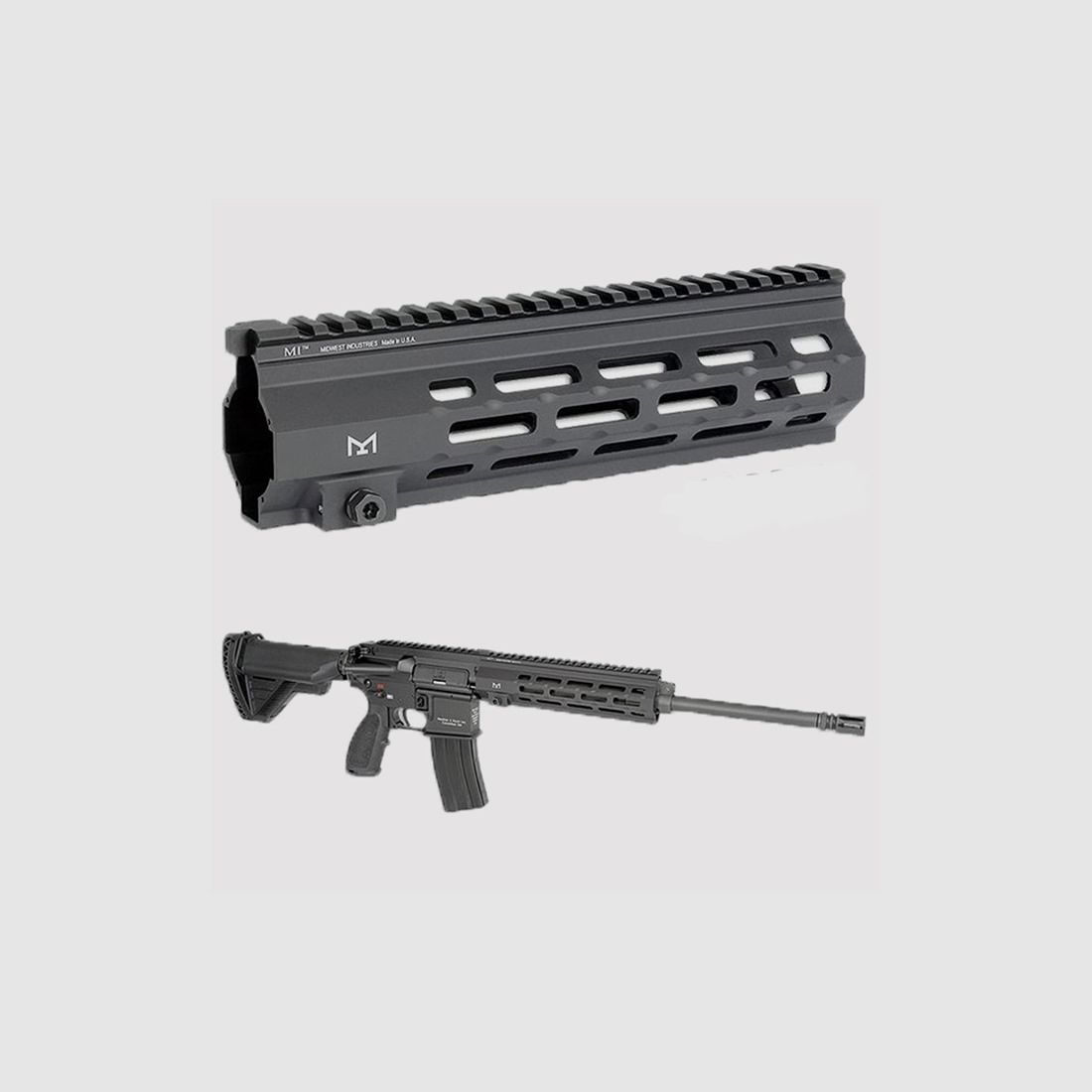 MIDWEST INDUSTRIES HANDGUARD FREE FLOAT ALUMINIUM 9 NOIR, image 2 sur 2