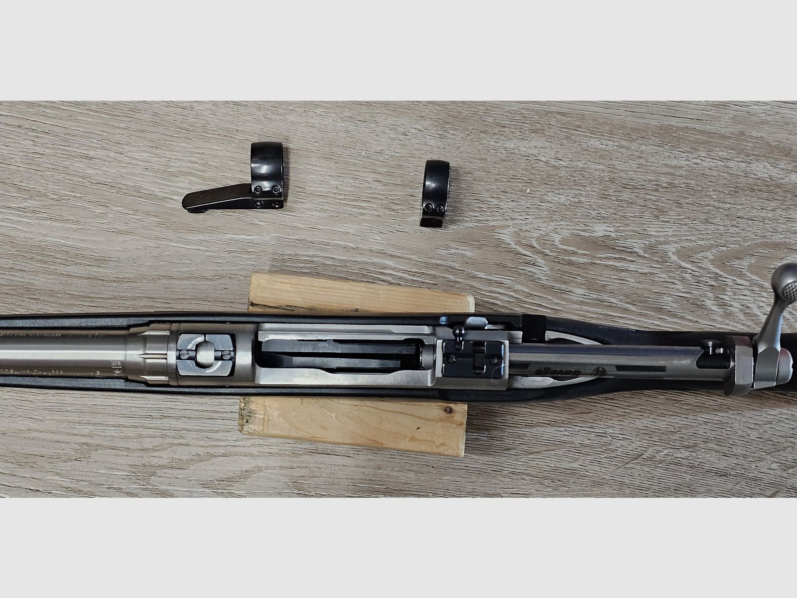 Savage Mod. 116 repeating rifle Cal .338 WinMag with swivel mount (for 30mm tube)