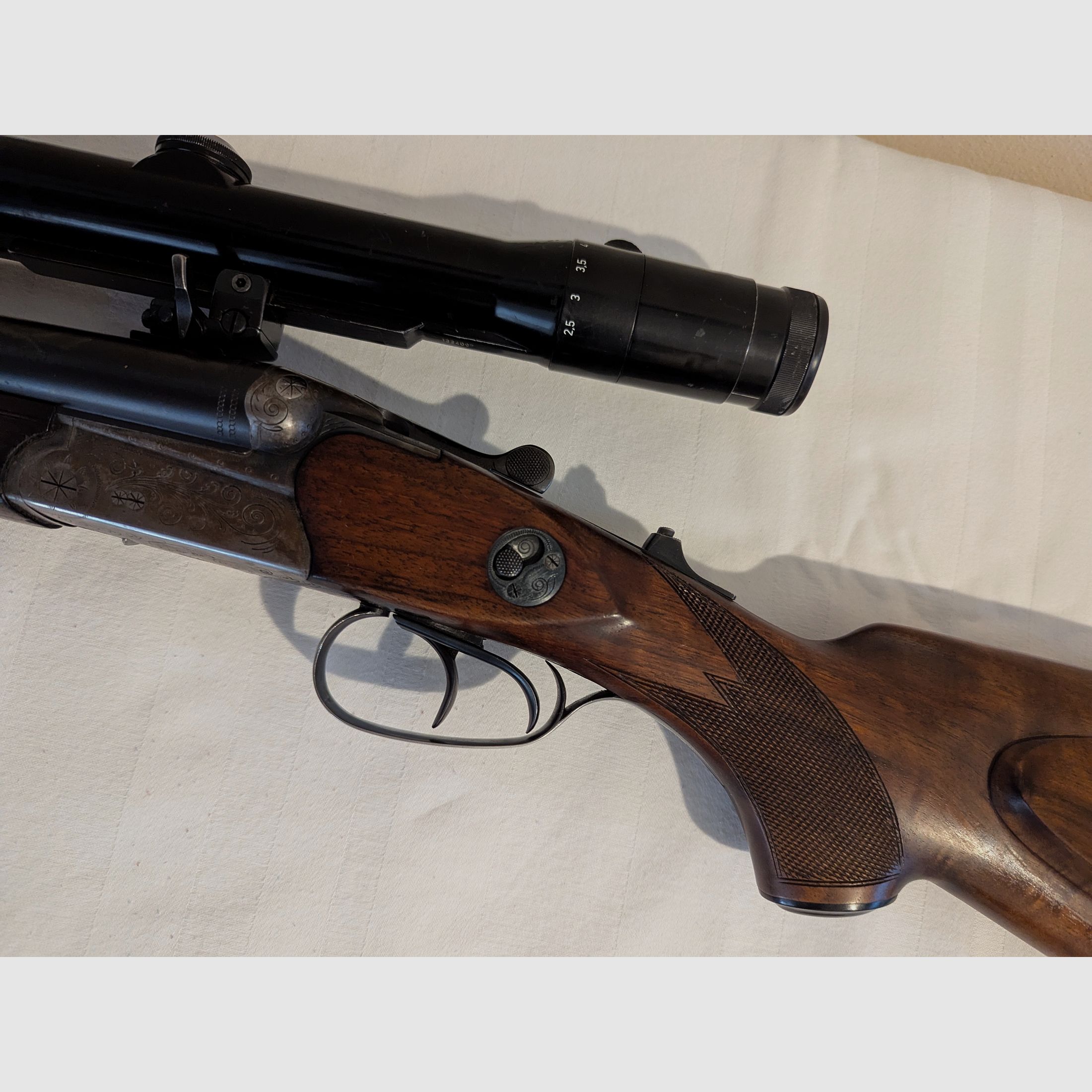 Drilling Suhl 6.5 x 57R 16/70 single barrel .22 Magnum