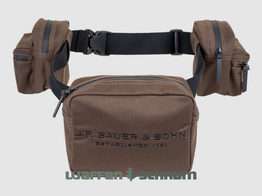 Sauer Jagdgurt - Die Rucksackalternative bis zu 130cm Länge 2x kleine Taschen / 1x große Taschen