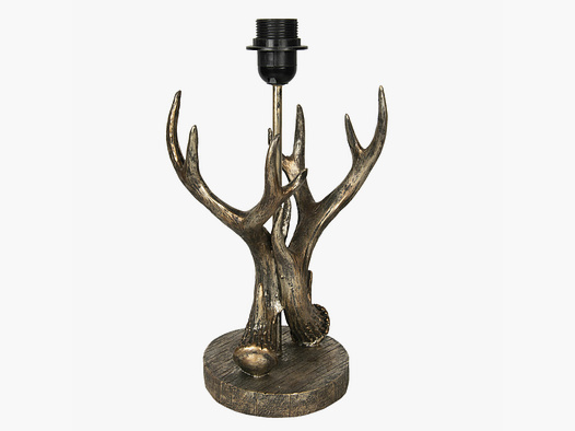 Lovergreen Lampen mit Tiermotiven Motiv Hirschgeweih Lampe Kupferfarbe + Lampenschirm - Polyresin