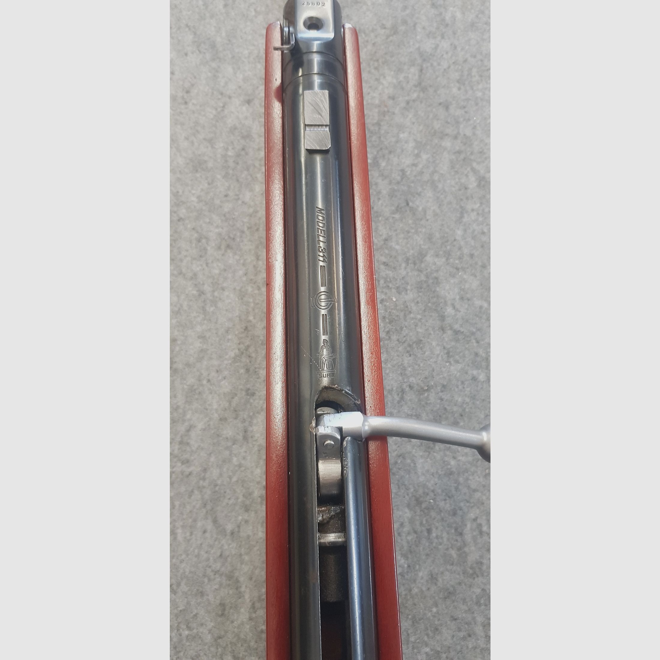Q1 Schräger Korntunnel Halter Haenel Mod. 311  mit Feinabzug und Diopter Durchlader cal. 4,5mm Diabolo