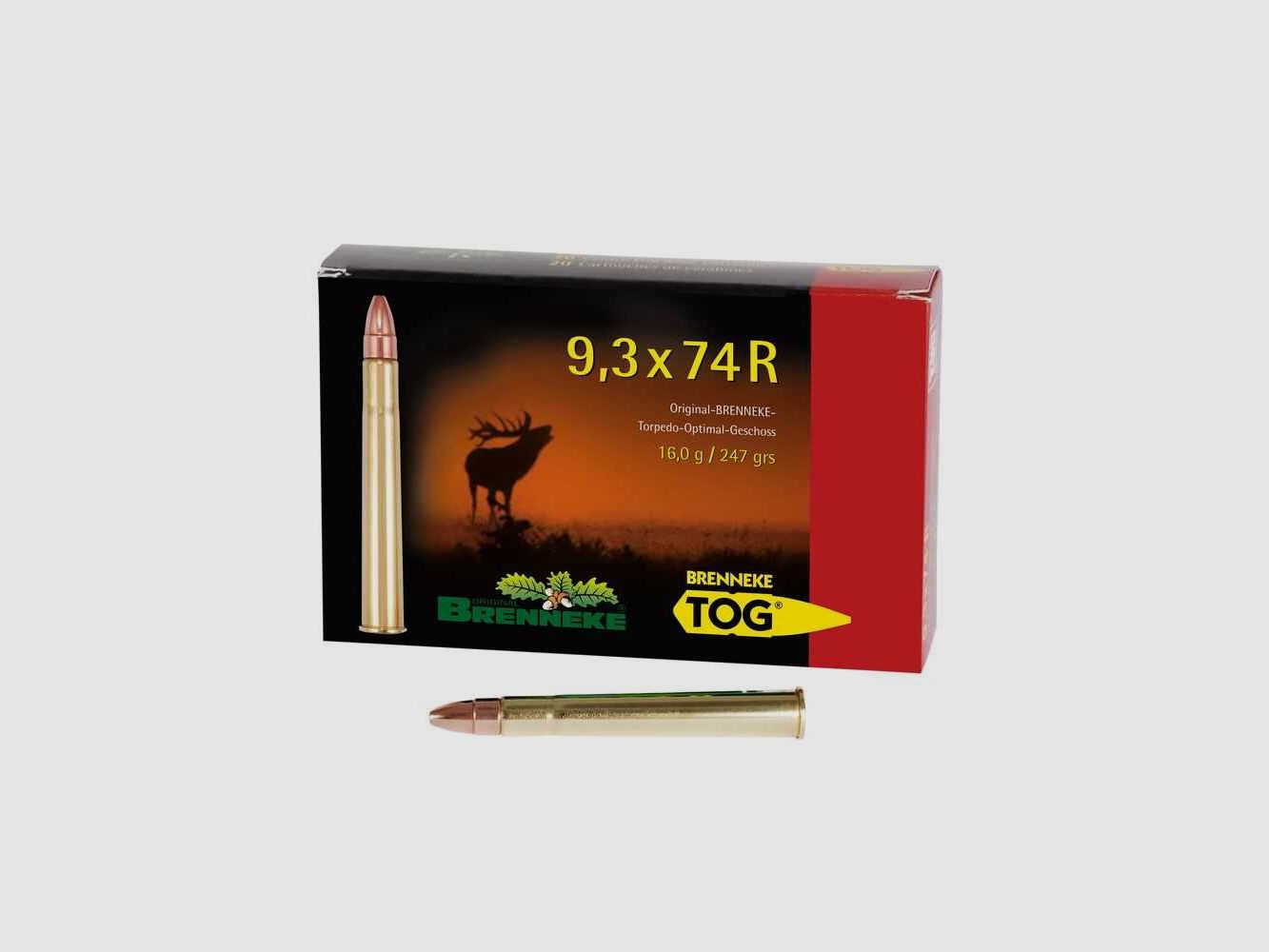 9,3x74 R TOG 16,0g/247grs. Brenneke
