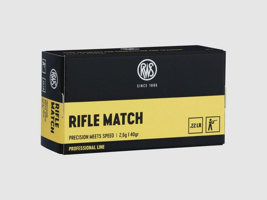 RWS .22 lr. Rifle Match 2.6g/40gr, image 2 of 2