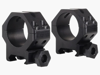 Weaver Tactical 4-Hole Skeleton Weaver-Style Ring matte black 25.4mm medium, BH 7.11mm