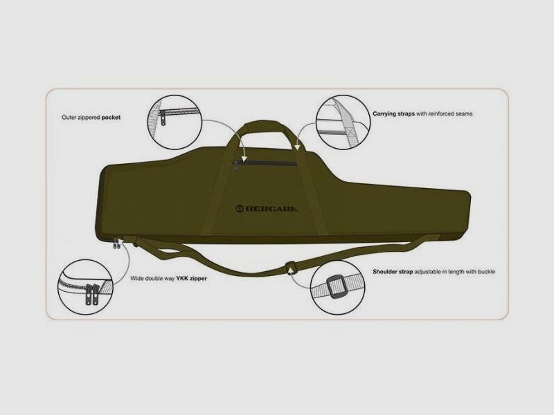Bergara Langwaffenfutteral Small - Grün