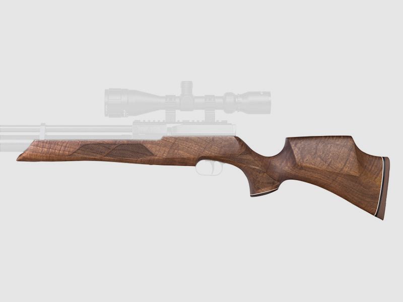 Wechselschaft fĂĽr Pressluftgewehr Weihrauch HW 100 S, jagdlicher Nussbaum-Sportschaft