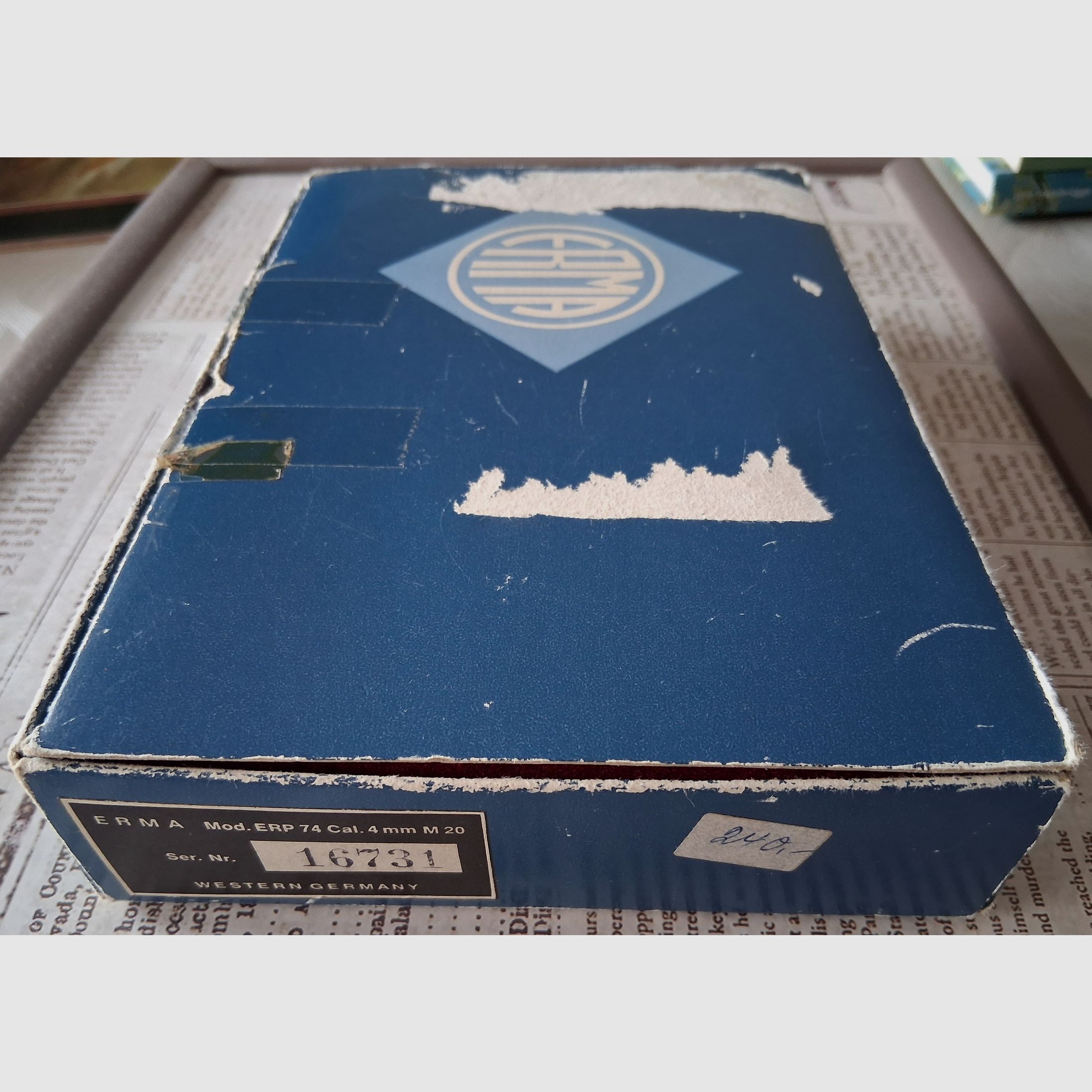 Erma ERP 74 in 4mm M20 mit F-Zeichen und PTB 65 originaler Karton,  Anleitung und Zubehör