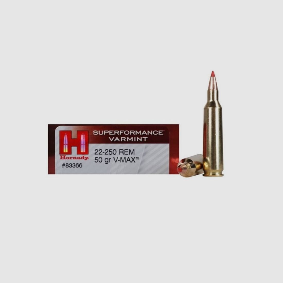Hornady Superformance Varmint Kal. 22-250REM 50gr V-MAX, Bild 1 von 2