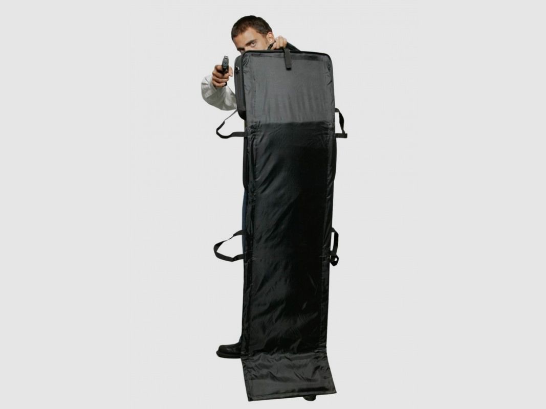 Waffenkoffer mit ausklappbarem ballistischem Schild NIJ IIIA – 160x50cm