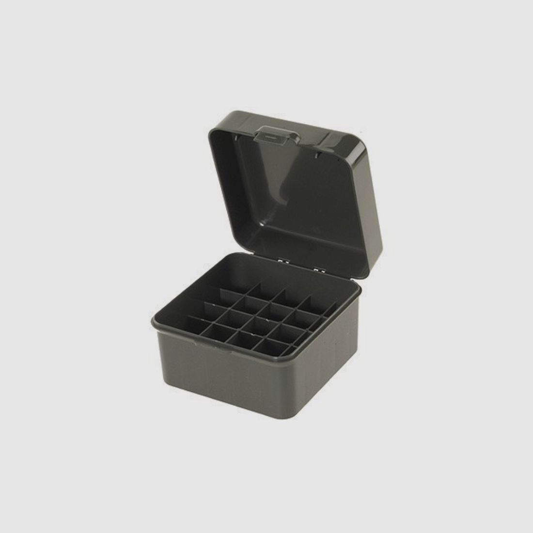 MTM Schrotpatronenbox S25-12M-11 forest green mit Klappdeckel für 25 Schrotpatronen .12