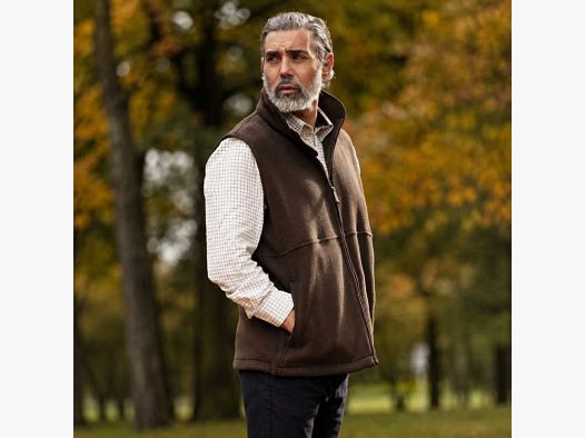 Weste aus Fleece ohne Ärmel Walker & Hawkes Yeovil oliv
