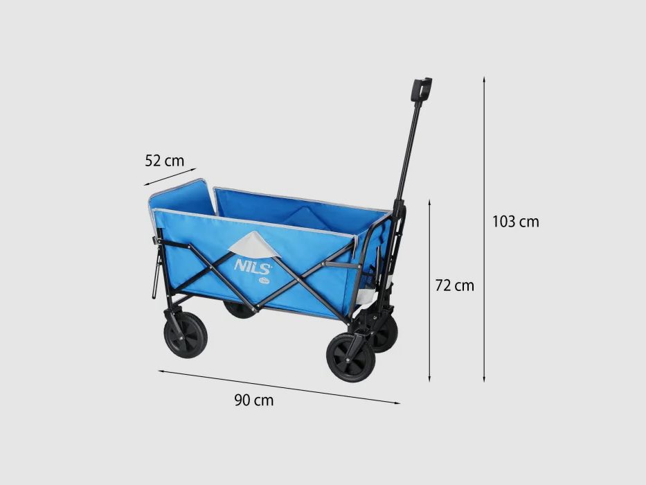 NC1606 Handwagen Grau-Blau 125L Nils Camp