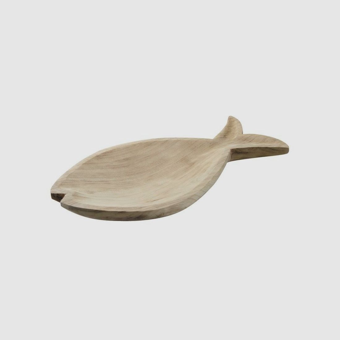 Lovergreen Kunst des Tisches Motiv Fischkorb paulownia-Holz groß